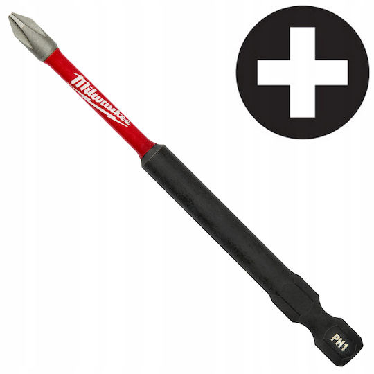 Milwaukee Shockwave Screwdriver Bit Cross with Size PH1
