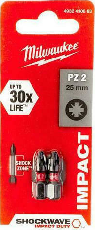 Milwaukee Shockwave Set 2 Screwdriver Bits Star/Torx