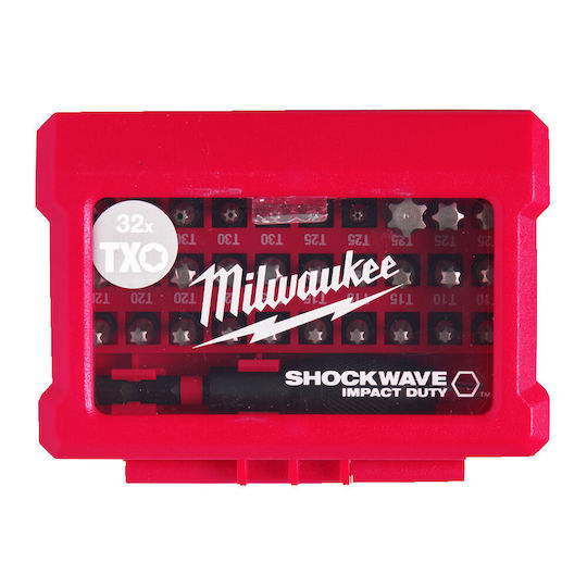 Milwaukee Σετ 32 Μύτες Κατσαβιδιού Torx Shockwave