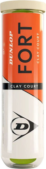Dunlop Fort Clay Court Tennis Balls X 4 4 Ball Can