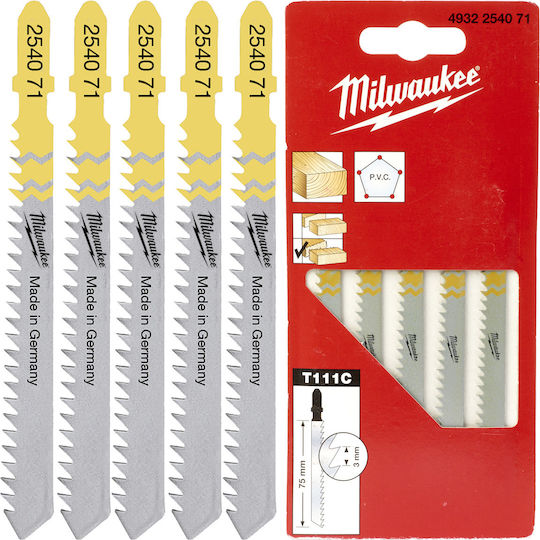 Milwaukee T111C Blade for Wood 75mm 5pcs