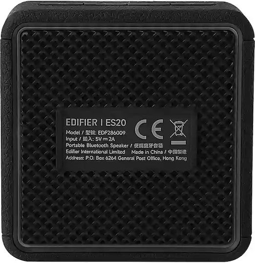 Edifier ES20 Waterproof Bluetooth Speaker 6W with Battery Life up to 15 hours Black