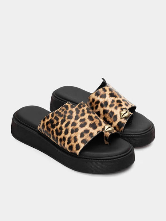 Women's Flat Sandals Flatforms Animal Print