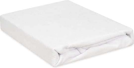 Matex Бебешки Чаршаф За Количка Памук с ластик Бял 60x120бр