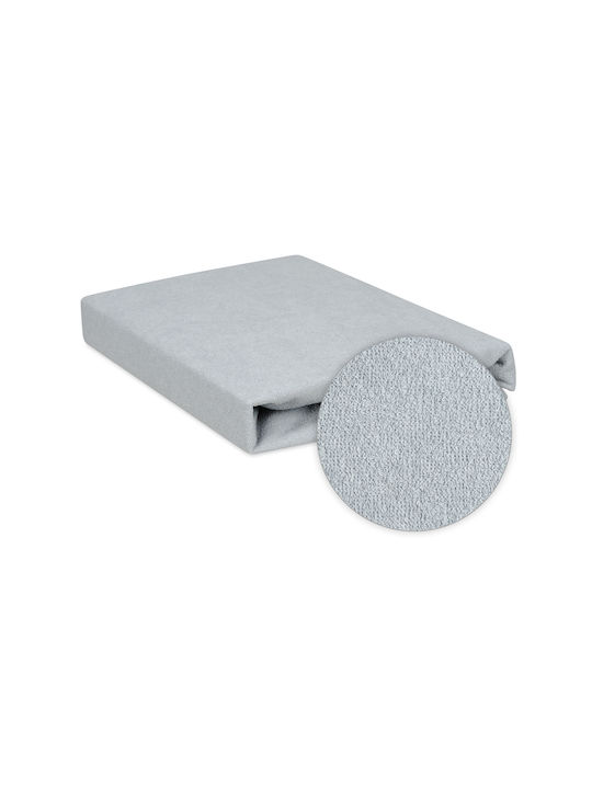 Matex Бебешки Чаршаф За Количка Памук с ластик Сив 60x120бр