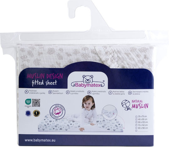 Matex Baby Bettlaken Für Krippe Baumwolle Angepasst Rosa 60x120cm