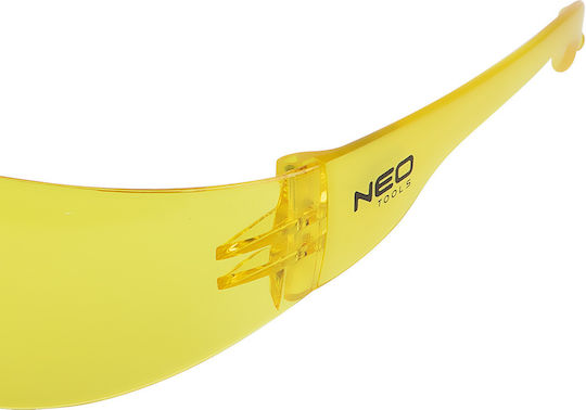 Neo Tools Γυαλιά Εργασίας για Προστασία με Κίτρινους Φακούς 45 m/s
