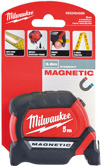 Milwaukee Tape Measure with Auto-Rewind and Magnet 27mm x 5m