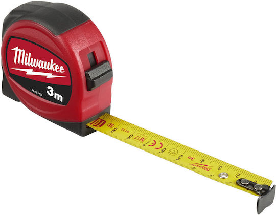 Milwaukee Slim Line Maßband mit automatischem Rücklauf und Magnet 16mm x 3m