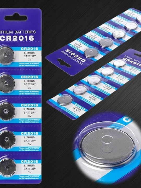 Rosfix Μπαταρίες Λιθίου Ρολογιών CR2016 3V 5τμχ