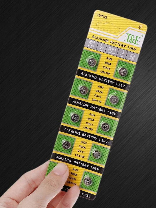 Alkaline Battery Ag3 Lr41 10pcs