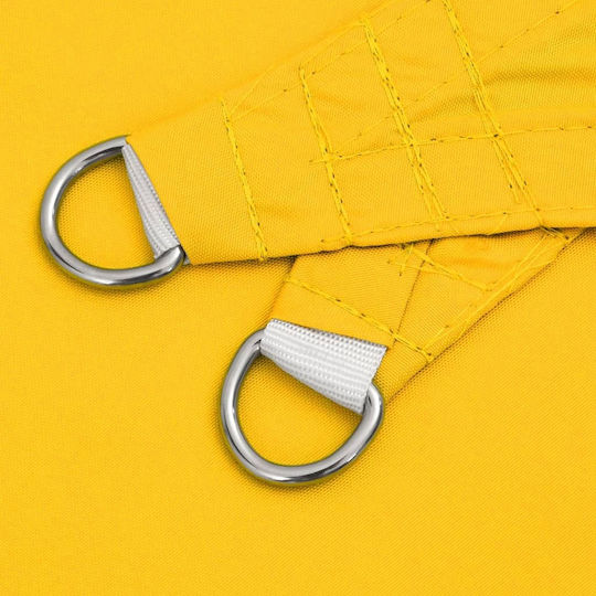 vidaXL Fabric Triangle Shade Sail Yellow with PU Coating 3x4.24x4.24m