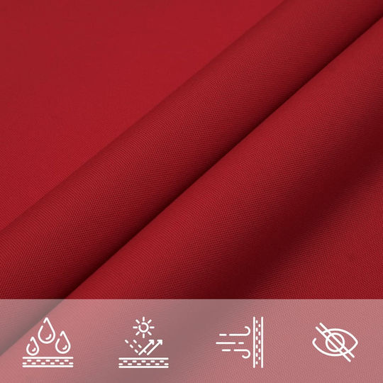 vidaXL Triangle Shade Sail Red with PU Coating 3x3x4.24m made of Oxford fabric