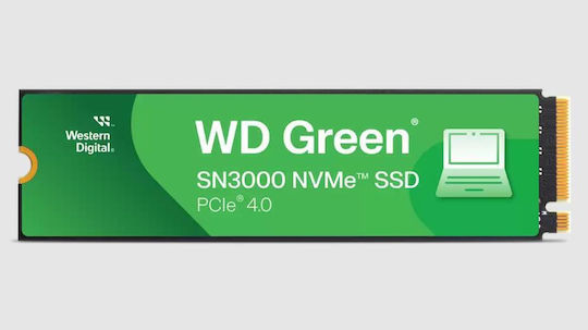 Western Digital Green SN3000 SSD 500GB M.2 Type PCI Express 4.0 Connection WDS500G4G0E-00CPS0 Bulk