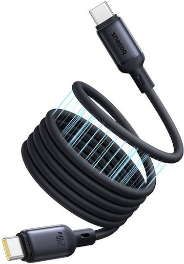 Baseus Picogo Magnetic Magnetic USB 2.0 Cable USB-C male - USB-C 240W PD Μαύρο 1m P10376800121-00