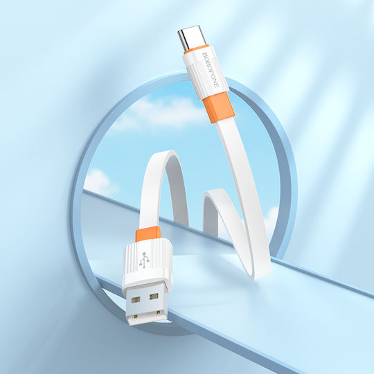 Borofone USB 2.0 Cable USB-C male - USB-A Πορτοκαλί 1m
