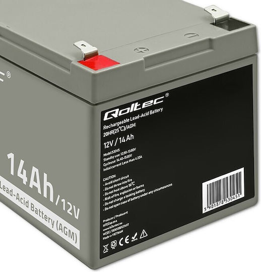 Qoltec Baterie UPS cu Capacitate 14Ah și Tensiune 12V 53045 1buc