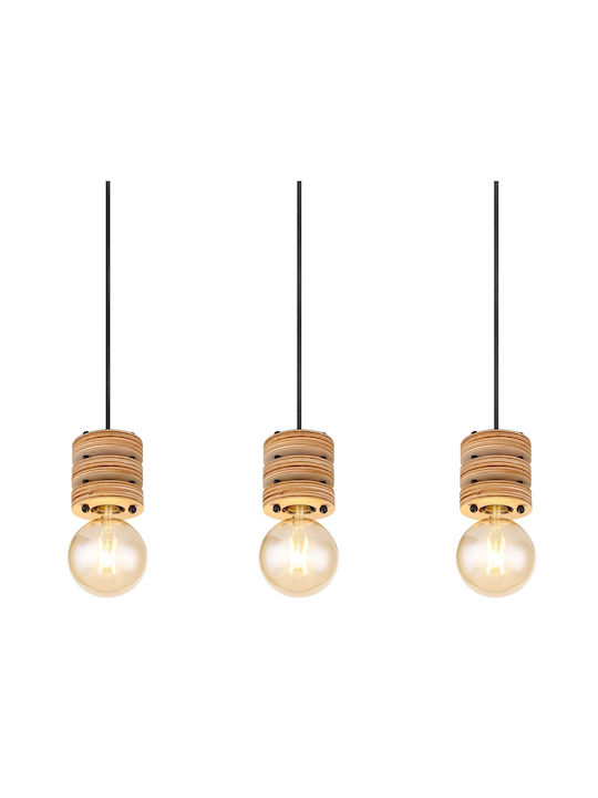 Globo Lighting Angeline Pendant Light Black Rail for 5 Bulbs E27 116x10x120cm