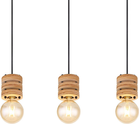 Globo Lighting Angeline Pendant Light Black Rail for 5 Bulbs E27 116x10x120cm