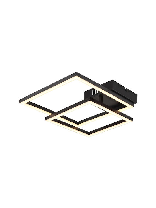 Globo Lighting Κρεμαστό Φωτιστικό Μαύρο LED με Θερμό Λευκό Φως 48.8x35.3εκ.