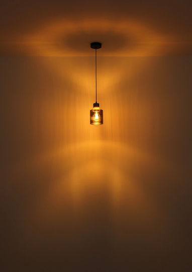 Globo Lighting Висящо Осветително Тяло Черен с Цокъл E27 12x12x120см.