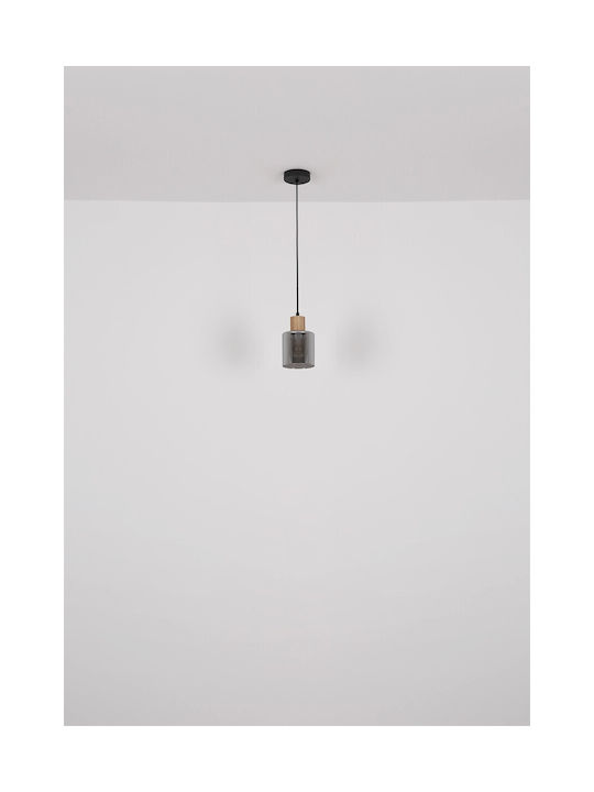 Globo Lighting Κρεμαστό Φωτιστικό Μαύρο με Ντουί E27 12x12x120εκ.