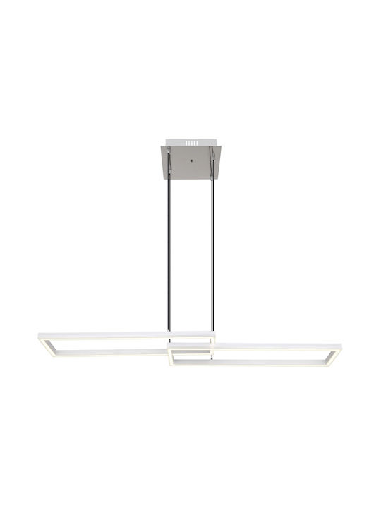 Globo Lighting Κρεμαστό Φωτιστικό Ασημί LED με Πολύχρωμο RGB Φωτισμό