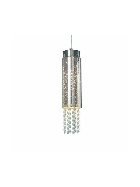 Eko Light Moonlight Κρεμαστό Φωτιστικό Ασημί με Ντουί E14