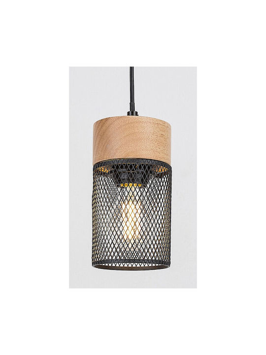 Rabalux Callum Pendant Light Black with Socket E27 95x9.5cm