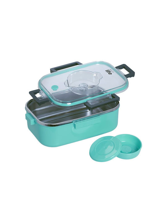 Ecolife Inox Thermo Lunch Box Double Wall Rectangular Blue 850ml
