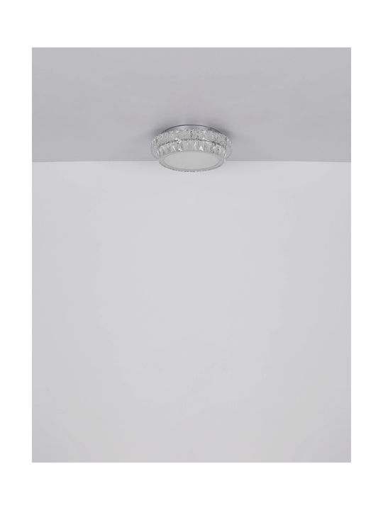 Globo Lighting Πλαφονιέρα Οροφής Διάφανη με Ενσωματωμένο LED και Τηλεχειριστήριο
