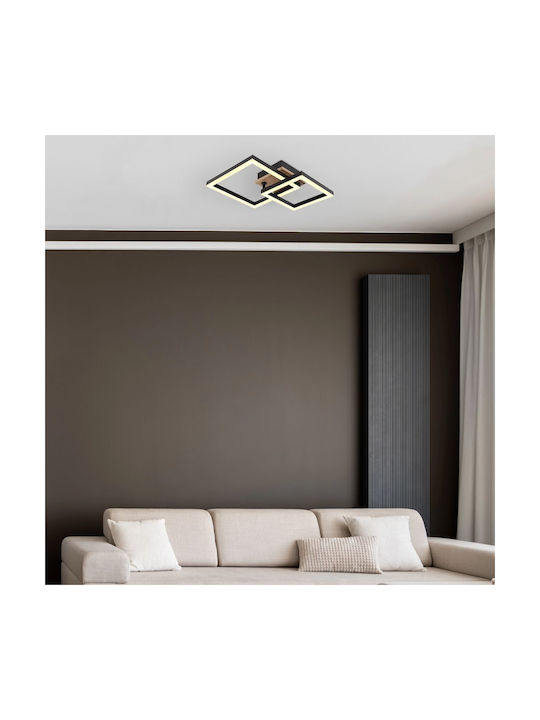 Globo Lighting Πλαφονιέρα Οροφής 42εκ. Μαύρη με Ενσωματωμένο LED