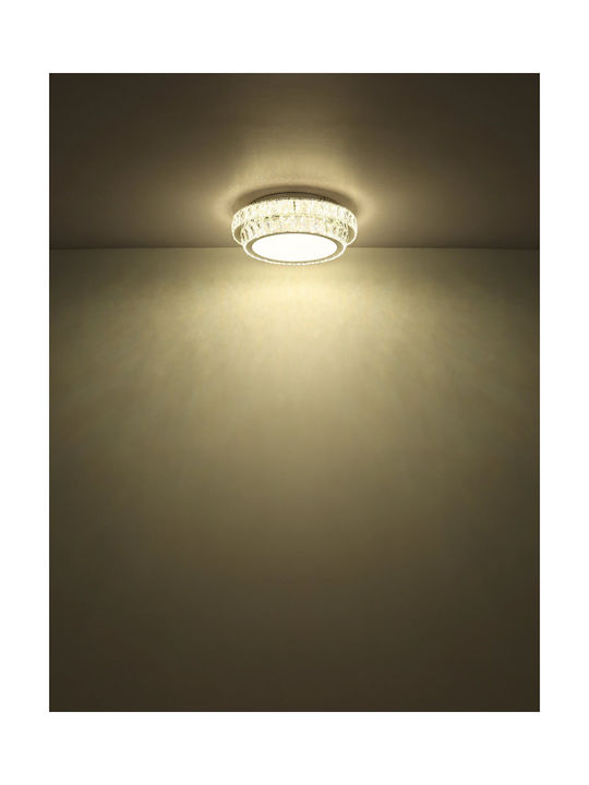 Globo Lighting Ceiling Mount Light Transparent with Integrated LED and Remote Control