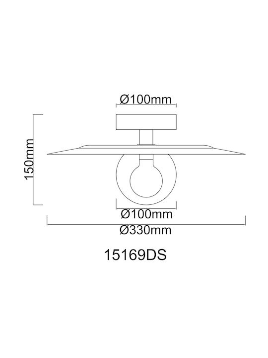 Globo Lighting Deckenleuchte 33cm Schwarze mit G9 Lampenbirnensockel
