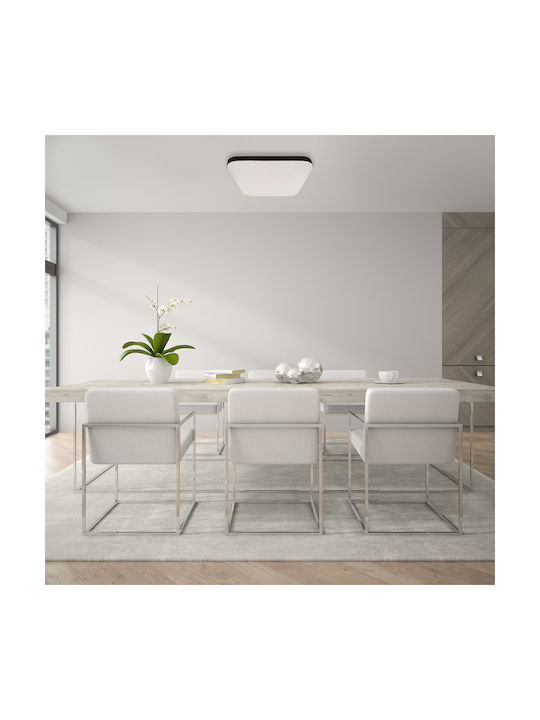 Eko Light Plafonieră de Tavan Baie Neagră cu LED Integrat