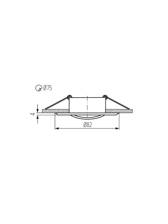 Kanlux Deckenleuchte 8.2cm Schwarz mit Integrierter LED