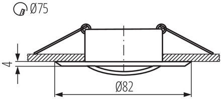 Kanlux Ceiling Mount Light 8.2cm Black with Integrated LED