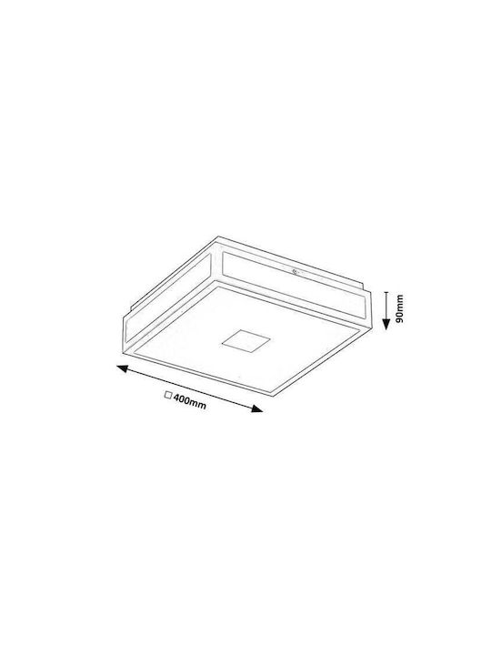 Rabalux Deckenleuchte Badezimmer Schwarz mit Integrierter LED