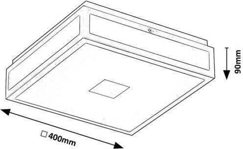 Rabalux Ceiling Mount Light Bathroom Black with Integrated LED