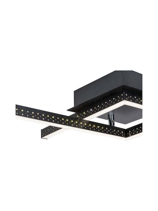 Rabalux Casimir Ceiling Mount Light 62.5cm Black with Integrated LED
