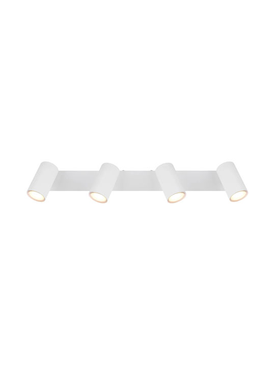 Globo Lighting Robby Σποτ με 4 Φώτα και με Ντουί GU10 σε Λευκό Χρώμα