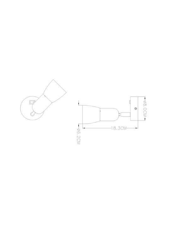 Globo Lighting Cathy Μονό Σποτ με Ντουί E14 σε Λευκό Χρώμα
