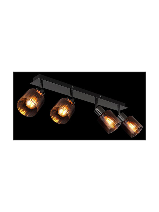 Globo Lighting Spot mit 4 Lichtern und mit Fassung E14 in Kupfer Farbe