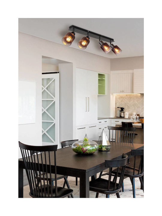Globo Lighting Spot mit 4 Lichtern und mit Fassung E14 in Kupfer Farbe