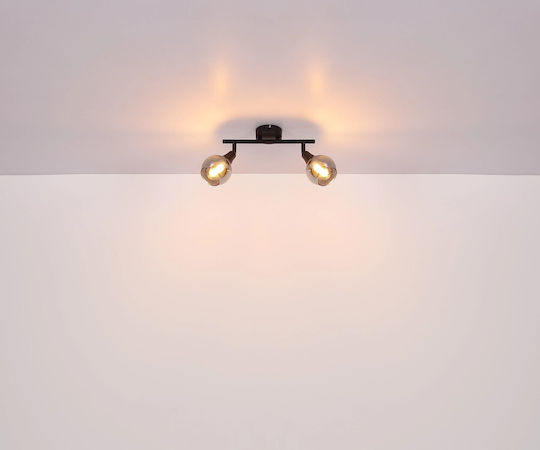 Globo Lighting Σποτ με 4 Φώτα και με Ντουί E14 σε Μαύρο Χρώμα
