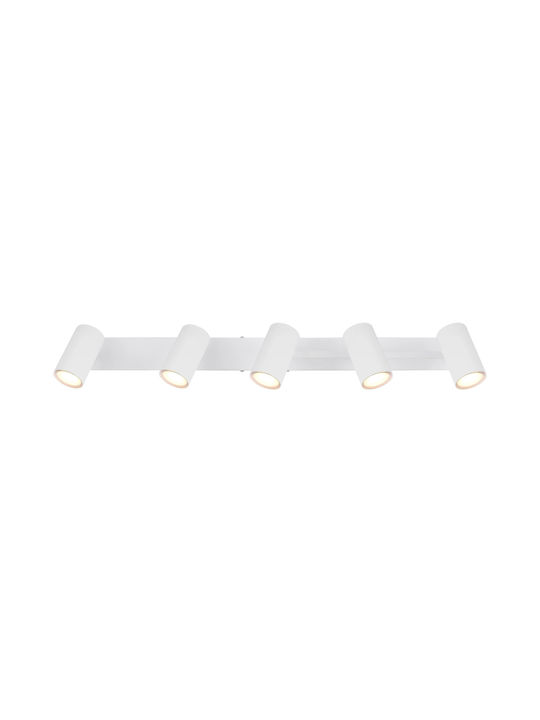 Globo Lighting Σποτ με 5 Φώτα και με Ντουί GU10 σε Λευκό Χρώμα
