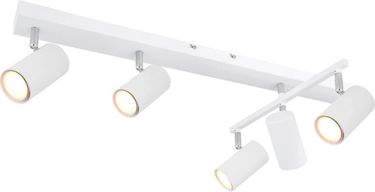 Globo Lighting Spot mit 5 Lichtern und mit Fassung GU10 in Weiß Farbe