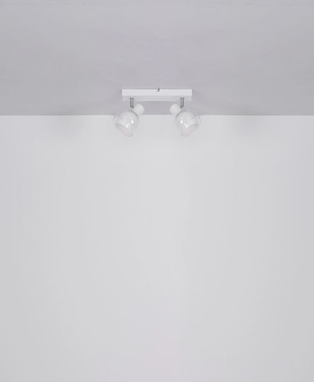 Globo Lighting Double Spot with Socket E14 in White Color