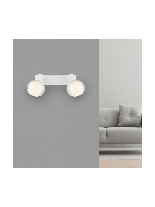 Globo Lighting Double Spot with Socket E14 in White Color