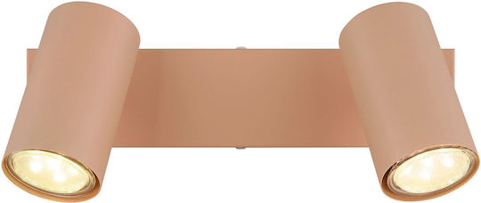 Globo Lighting Διπλό Σποτ με Ντουί GU10 σε Πορτοκαλί Χρώμα